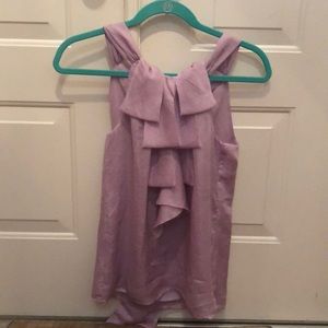 Ann Taylor Loft Lavender sleeveless ruffled top